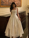 Elegant Ivory A-line Straps Square Neckline Party Prom Dresses,Evening Dresses,WGP368