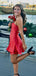 Elegant Red Straight Across Homecoming Dress Graduation Party Dress , QB0932