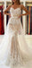 White Mermaid Sweetheart Spaghetti Strap Long Wedding Dresses, WDS0061