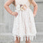 Cute A-Line Square Neck Open Back Lace Flower Girl Dresses with Handmade Flower, QB0101