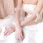 White Long Finger Simple Wedding Gloves, Women Bridal Gloves, TYP0640