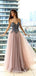 2025 Sparkly Delicate Illusion Neck with Appliques Beading  Prom Dresses, QB0571