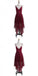 Elegant V-Neck Asymmetrical Burgundy Lace Bridesmaid Dresses Online, QB0144