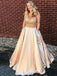Cap Sleeves A-line Rhinestone Long Evening Prom Dresses, QB0428