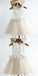 Cute Round Neck Tulle Long Cheap Flower Girl Dresses with Ruffles, QB0105
