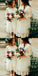 Cute Round Neck 3/4 Sleeves Lace Long Cheap Flower Girl Dresses, QB0110