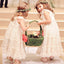 Lovely Round Neck Ivory Tulle Long Cheap Flower Girl Dresses, QB0223