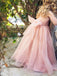 Floor Length Cute Pink Tulle Flower Girl Dresses with Bow Knot, QB0357