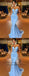 Sexy Simple Blue Mermaid Sweetheart Long Evening Prom Dresses, QB0405