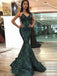 2019 Sparkly V Neck Green Sequin Custom Long Evening Prom Dresses, QB0448