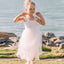Cute Square Neck Ankle-Length White Flower Girl Dresses with Lace, QB0225