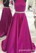 Hot Pink Beaded Halter A-line Evening Gown Maxi Long Evening Party Prom Dresses ,WGP1042