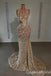 Stylish Shiny Gold Mermaid Party Dress Long Prom Dresses to Impress ,WGP1610