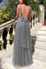 Stylish V Neck A-line Party Dress Long Prom Dresses to Impress ,WGP1596