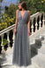 Stylish V Neck A-line Party Dress Long Prom Dresses to Impress ,WGP1596