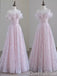 Stylish Strapless Shiny Pink A-line Beaded Long Party Dress Prom Dresses ,WGP1779