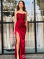 Red Strapless Mermaid Party Dress Long Prom Dresses to Impress ,WGP1516