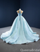 Stylish Blue A-line Illusion Lace up Back Long Party Dress Prom Dresses ,WGP1781