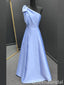 Elegant One Shoulder Bow Knot A-line Party Dress Long Prom Dresses to Impress ,WGP1599