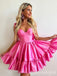 Cute Charming Sweetheart A-line Short Homecoming Dresses with Ruffles, QB0550