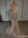 Stylish Shiny Gold Mermaid Party Dress Long Prom Dresses to Impress ,WGP1610