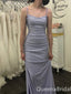 Elegant Purple Mermaid Sweetheart Spaghetti Straps Lace up Long Evening Gown Prom Dresses,WGP536