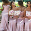 Elegant Sweetheart Mermaid Strapless Sleeveless Long Bridesmaid Dresses with Pleats , BDS0168