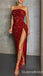 Shiny Strapless High Slit Mermaid Long Party Dress Prom Dresses ,WGP1799