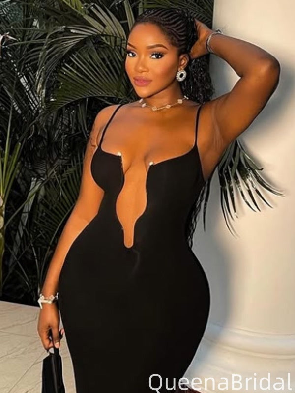 Sexy Deep V-neck Mermaid Long Prom Dress Ideas, Evening Party Dresses,WGP2094