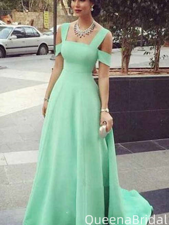 Elegant Spaghetti Strap Off-shoulder A-line Long Formal Gown to Impress,WGP2029