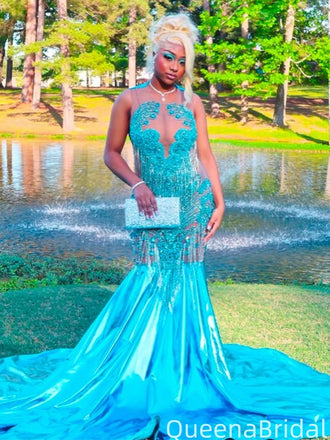 Gorgeous Halter Unique Mermaid Long Formal Gown to Impress,WGP2006