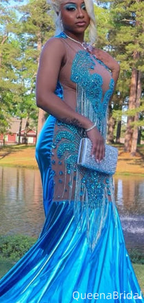 Gorgeous Halter Unique Mermaid Long Formal Gown to Impress,WGP2006