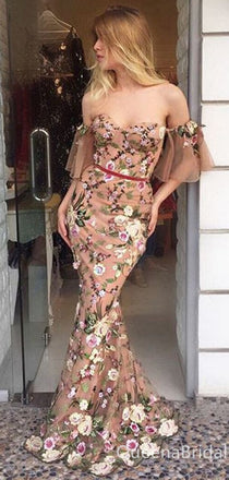 Sexy Off-the-shoulder Sweetheart Sheath Evening Gown Maxi Long Formal Dresses Prom Dresses ,WGP843