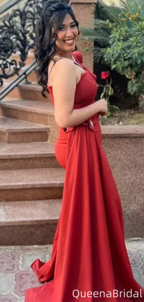 Gorgeous One-shoulder Unique Mermaid Long Prom Dress Ideas, Evening Party Dresses,WGP2095