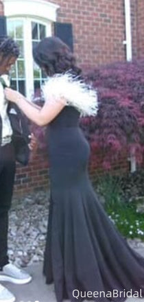 Elegant Off-shoulder V-neck Mermaid Long Prom Dress Ideas, Evening Party Dresses,WGP2099