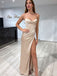 Elegant Ivory White Lace Up Back Side Slit Sweetheart Pleats Mermaid Long Prom Dresses,WGP451