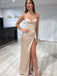 Elegant Ivory White Lace Up Back Side Slit Sweetheart Pleats Mermaid Long Prom Dresses,WGP451