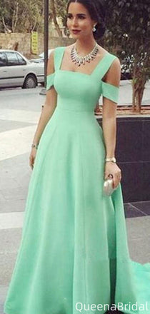 Elegant Spaghetti Strap Off-shoulder A-line Long Formal Gown to Impress,WGP2029