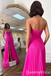 Strapless Sweetheart Hot Pink A-line Evening Gown Maxi Long Evening Party Prom Dresses ,WGP1192