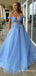 Sexy Off-the-Shoulder Sweetheart Floral Appliques Tulle A-line Evening Gown Long Prom Dresses ,WGP685