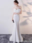 Elegant Strapless Bow Mermaid Long Party Dress Prom Dresses ,WGP1810