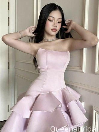 Elegant Strapless A-line Short Mini Homecoming Dress,QB1020