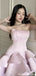 Elegant Strapless A-line Short Mini Homecoming Dress,QB1020