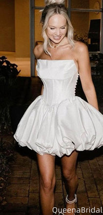 Elegant Strapless A-line Short Mini Homecoming Dress,QB1022