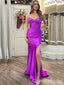 Sexy Spaghetti Straps Open Back Beaded Sheath Sweetheart High Slit Evening Gown Long Formal Dresses Prom Dresses ,WGP800