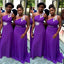 Elegant Purple Chiffon One Shoulder Beading Mermaid Simple Long Cheap Bridesmaid Dresses, BDS0193