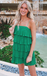 Elegant Green Column Short Homecoming Dresses with Ruffles, QB0563