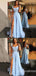 Sexy Gorgeous Blue Sweetheart A-line Appliques Evening Gown Long Formal Dresses Prom Dresses with Side Slit ,WGP780