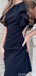Formal Short Sleeves Sheath Short Mini Homecoming Dress,QB1027