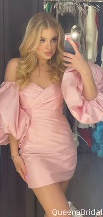 Elegant Strapless Sweetheart Sheath Short Mini Homecoming Dress,QB1028